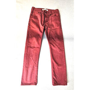 LEVI'S 511 Jeans Kids 16 Regular 30X28 Burnt Henna Red Burgundy Denim Slim Fit